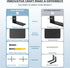 Picesa 6"x 4"Shelf Joint,Pack 4 Brackets,L Shelf Brackets, die-cast Formation, Vertical Angle, Premium Alloy Metal