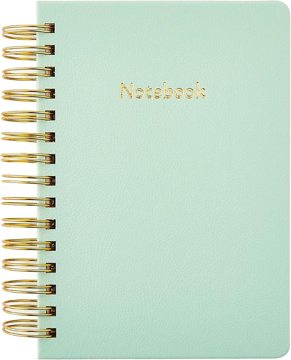 Lined Spiral Notebook, A5 College Ruled Journal Book for Note Taking, 160 Pages, 5.8x8.2 inch, Mint Green Office