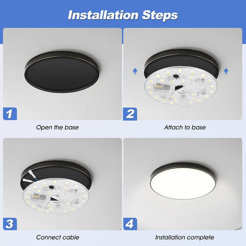 5.3 Inch 15W Dimmable 3CCT 3000K 4200K 6500K Ceiling Fan LED Light Replacement, Ceiling Fan Light Kit, Ceiling Light