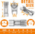 12MM (3/8"DR) Diesel Injector Fuel Line Socket Set for Difficult Access Flare Nut Wrench Spanner