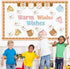 Boho Winter Bulletin Board Decorations, Hot Cocoa Cutouts for Christmas Classroom Decor