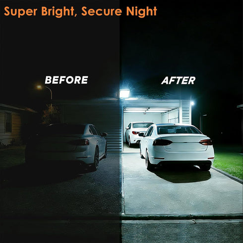 50W 6500K White,12000LM Light,IP66 LED Flood Light Outdoor Daylight Super Brighter LED Work Waterproof Security Light