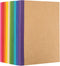 EOOUT 20 Pack A5 Kraft Notebooks, Lined Journal Bulk with Rainbow Spine, 60 Pages Soft Cover for School Office
