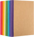 EOOUT 20 Pack A5 Kraft Notebooks, Lined Journal Bulk with Rainbow Spine, 60 Pages Soft Cover for School Office