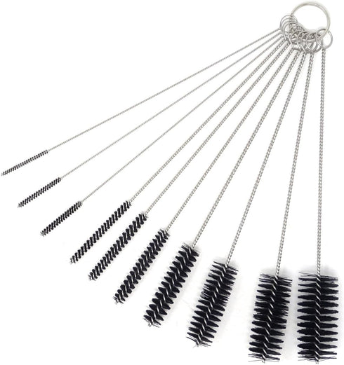 Honbay 10PCS 7.87Inch Nylon Tube Brush Set Cleaning Brush Set for Test Tube,Water