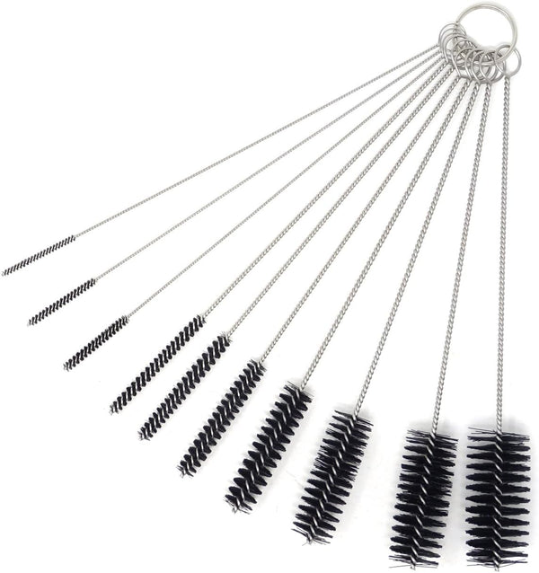 Honbay 10PCS 7.87Inch Nylon Tube Brush Set Cleaning Brush Set for Test Tube,Water
