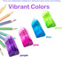 Alpurple 20 Eraser-2 1 PCS Manual Pencil Sharpener with in Single Hole Triangular Shape Handheld Crayon Sharpener