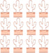 Cactus Binder Clips with Cute Rose Gold Medium Binder Clips in Acrylic Crystal Box for Office School and Home Supplies by Supfoxer