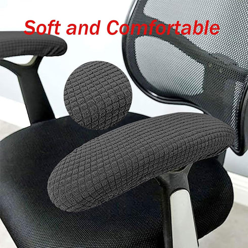 Removable Washable Slipcovers for Chair Armrests, Universal Fit for Office Chair, Desk Chair, Gaming Chair (Grey,