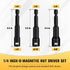 BOEN 1/4 inch Magnetic Nut Driver Set, 3 Piece Impact Drill Driver Bit Set, Size 1/4", 5/16", 3/8", Quick-Change Hex Shank SAE Nut Driver, Cr-V Steel, Black Manganese Phosphate Coating by boen