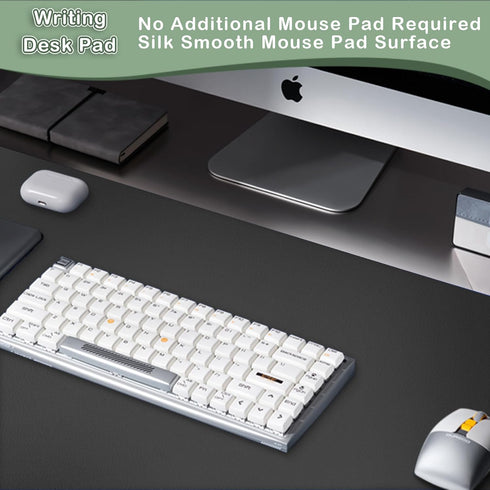 Boutilon (L-Black,35"x 17") Leather Desk Pad Protector,Non-Slip Mouse Pad,Laptop Desk Pad,Office Mouse Mat,Waterproof
