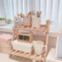 Brrnoo 2-Tier Desktop Shelf Organizer, Wooden Storage Rack for Plant Flower Display, Decorative Countertop Storage for