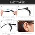Rindion 24 Pairs Silicone Ear Hooks for Glasses - Grip with Storage Box