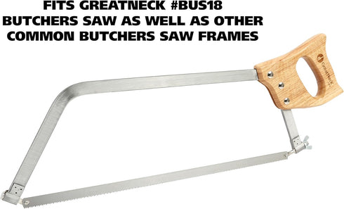 22" 22-Inch 10 GreatNeck Bone Saw Replacement, Meat Saw Blade, TPI, Bone Saw for Hunting, Cuts Meat and Bone