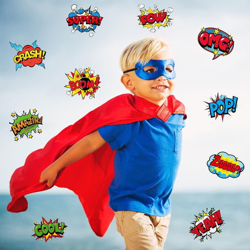 Outus 33 Pcs Hero Theme Classroom Decorations, Bulletin Board Set with Posters and Banners for Pre School