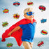 Outus 33 Pcs Hero Theme Classroom Decorations, Bulletin Board Set with Posters and Banners for Pre School