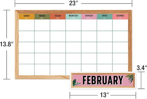 Carson Dellosa 134 pc Grow Together Calendar Bulletin Board Set, Wall Calendar and Motivational Poster Decor
