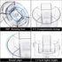 JIKIOU Acrylic Pen Holder, 360-Degree Rotating Pencil Organizer for Kids, Caddy Art Supply Organizer for Home Office