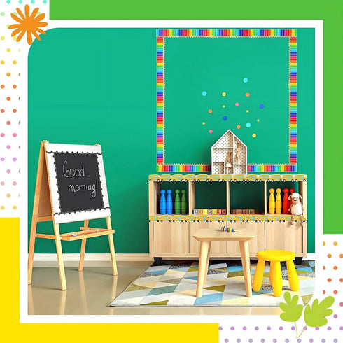 6 196.8 TaoBary Rolls ft Back to School Bulletin Board Borders First Day of School Classroom Borders for Bulletin Board