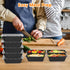 50 pack (100 25oz pieces) meal prep containers, reusable, easy to open with lid, food safe, suitable for microwave