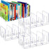 Lawei 4 Pack Acrylic File Sorter, 4-Section Clear Desktop File Folder Holder Organizer for Books, Envelopes, Mail,