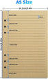 Tofun A5 A5 6-Ring 8mm 80 160 Lined Vintage Refillable Paper, Retro Binder Refills Paper for Binders Planner Traveller