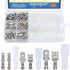 Glarks 315Pcs Quick Splice Male and Female Wire Spade Connector Assortment Kit with Insulating Sleeve