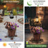 Solar Lights Outdoor with Planter Pot,Metal Dog Solar Lamp Post with Planter Base Outdoor Decorative