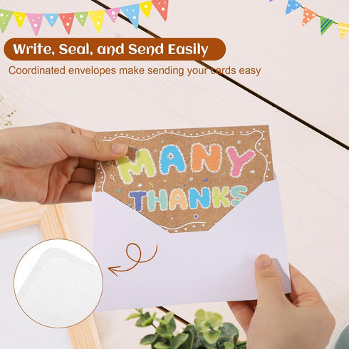 60 4x6 Thboxes Bulk Thank You Cards with Envelopes Kids Thank You Card for Teachers Funny Appreciation Blank Cards