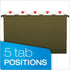 Pendaflex SureHook Reinforced Hanging File Folders, Legal Size, Standard Green, 20/BX (6153 1/5)