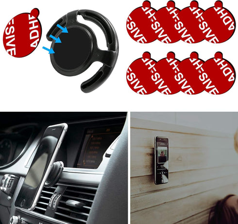 8 Pack 4 Pack Sticky Adhesive Compatible with Socket Mount Base, PKYAA Double-Sided Replacement Tape for Car Magnetic
