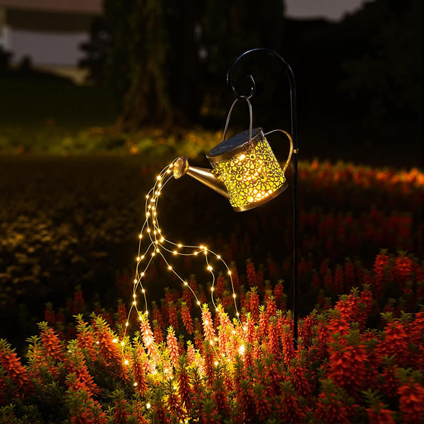 X-PREK Solar Garden Lights Outdoor Lanterns Decoration, Metal Solar Watering Can Lights