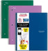 Five Star Spiral Notebooks with Pockets, 3 Pack, 1-Subject, College Ruled, 100 Sheets, Forest Green, Purple, Blue