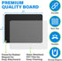 Magnetic Black Dry Erase Board for Fridge, 17 x 11 inch, Stain-Resistant with Neon Chalk Markers & Eraser