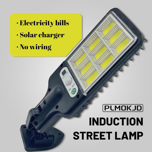 PLMOKJD IP65, Commercial Yard(4) Solar Street Lights Outdoor, Solar Lights Outdoor Wide Angle Solar Flood Lights Motion