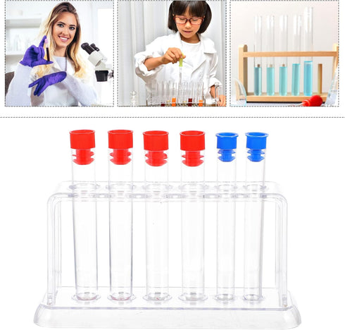 TEHAUX 1 Set Laboratory Tube Holder, Test Tube Rack Kit with Plastic Stand