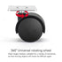 5pcs 1-inch Furniture Casters, Black Nylon Plastic Small Swivel Wheels with Screws