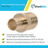 SharkBite 1-1/2 x 1 Inch Brass Crimp Reducing Coupling for PEX Pipe