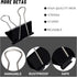 Medium Binder Clips and Paper Clips, 24 Pcs, 1.25 Inch Black Metal for Office, Home, School
