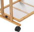 jyjoETPOF 2-Tier Bamboo Rolling Cart,Multipurpose Heavy Duty Cart,Multipurpose Storage Rack,Utility Cart,High Capacity