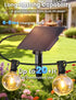 25FT G40 10+1 Bulbs, Dimmable&3 Brightever Solar String Lights Outdoor Waterproof, Solar Lights with Remote and LED