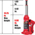 BIG RED 2 Ton (4,000 LBs) Capacity Hydraulic Welded Bottle Jack, TAM90203B by BIG RED