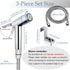 Set, 3 Set Handheld Bidet Sprayer Toilet Bathroom with Wall Bracket Hose Closestool, Squatting Pan, Water Flower, Floor