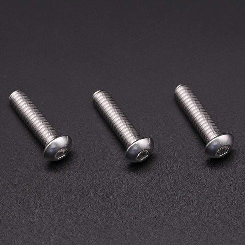 5/16-18 x 1-1/4" Hex Socket Button Head Cap Screws - 25 Pack, 304 Stainless Steel, Bright Finish