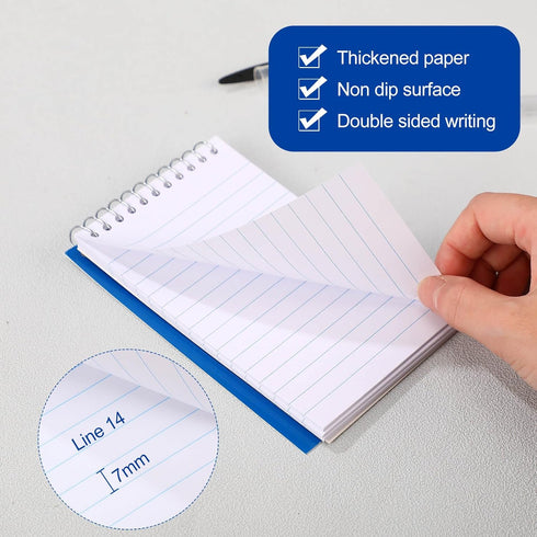 Cholemy 50 Pack Small Notepad, 3 x 5 Inch Mini Notebooks, Lined College Ruled Paper for Office School Supplies