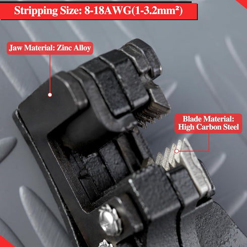 Automatic Wire Stripper Tool 11-Inch Self Adjusting Heavy Duty for 8-18 AWG Solid and Stranded Electrical Wire