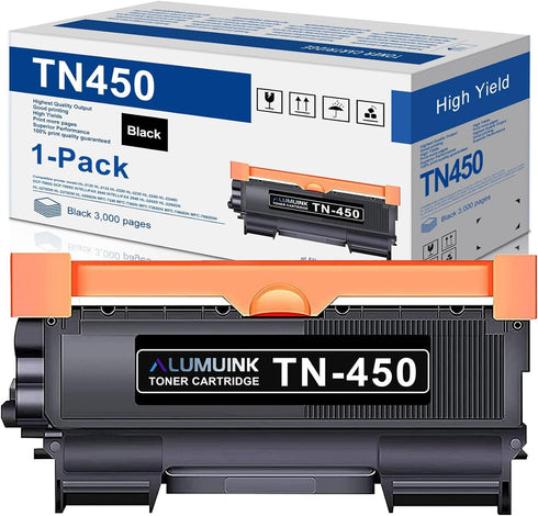 TN450 Toner Replacement for Brother TN-450, Compatible with MFC-7360N HL-2240 Series (Black, 1 Pack)