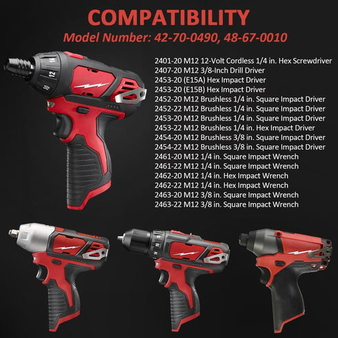 Belt Clips for Milwaukee, 1pcs 42-70-0490 Drill Tool Clips Hook Kit with Screws for Milwaukee Hex Screwdriver