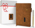 Promot PU Leather Notebook with Pen - A5 Lined Daily Journals for Writing, 200 Pages, Brown
