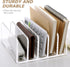 SANRUI Clear Desktop File Organizer, 5 Compartments Acrylic Document Sorter for Office, Home, School